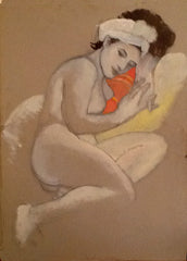 The nude with the red scarf